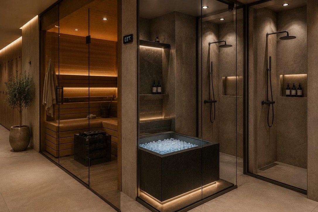 Sauna en ijsbad in de wellness van Endura Barneveld